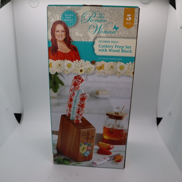 The Pioneer Woman Patchwork Medley 5-Piece Cutlery Prep Set new - Picture 4 of 7